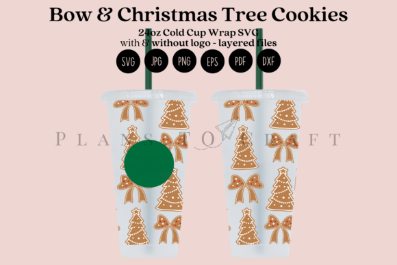 Christmas Cookies Cold Cup Wrap SVG