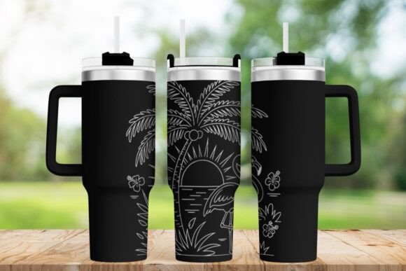 Flamingo Laser Svg Tumbler Full Wrap