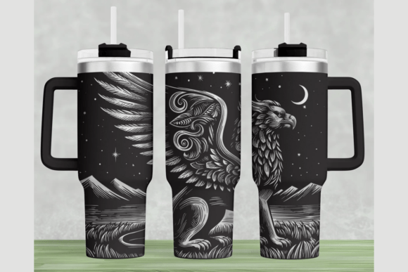 Griffin Car 40oz Laser Tumbler Wrap SVG