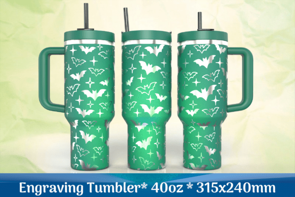 Halloween Bats Engraving SVG Tumbler