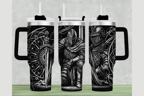 Knight Tumbler Wrap SVG