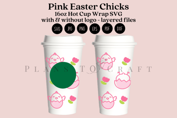 Pink Easter Chicks SVG Wrap