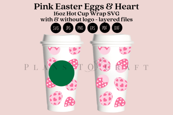 Pink Easter Eggs Hot Cup Wrap