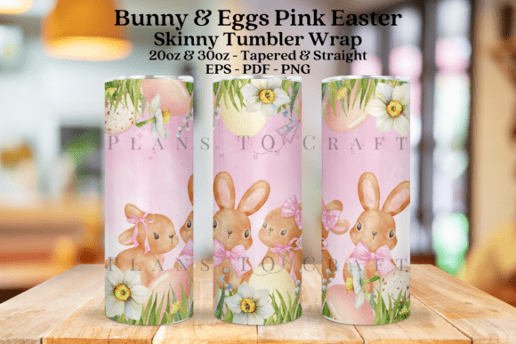 Pink Easter Tumbler Wrap SVG