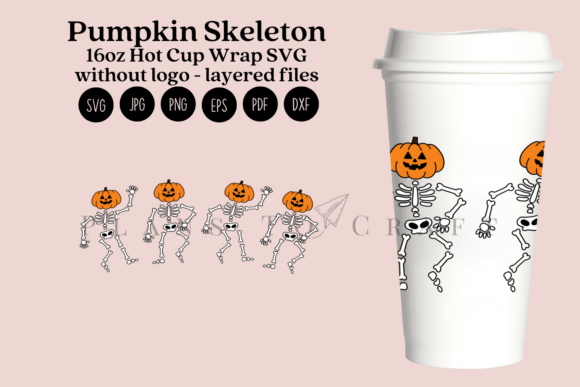 Skeleton Halloween Wrap SVG