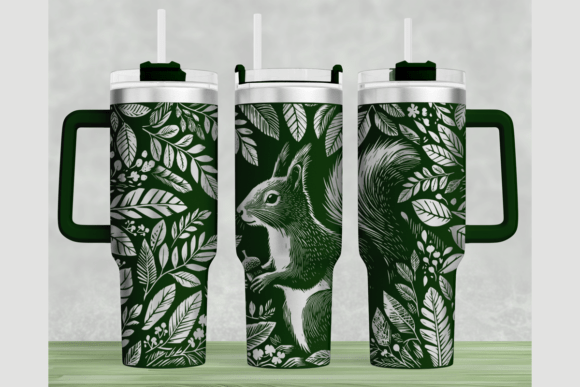 Squirrel 40oz Laser Tumbler Wrap SVG