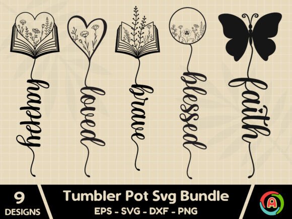 Tumbler Pot Svg Bundle