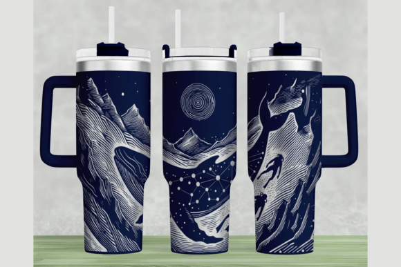 Whale 40oz Laser Tumbler Wrap SVG