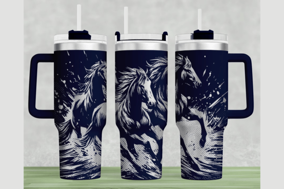 Wild Horses 40oz Laser Tumbler Wrap SVG